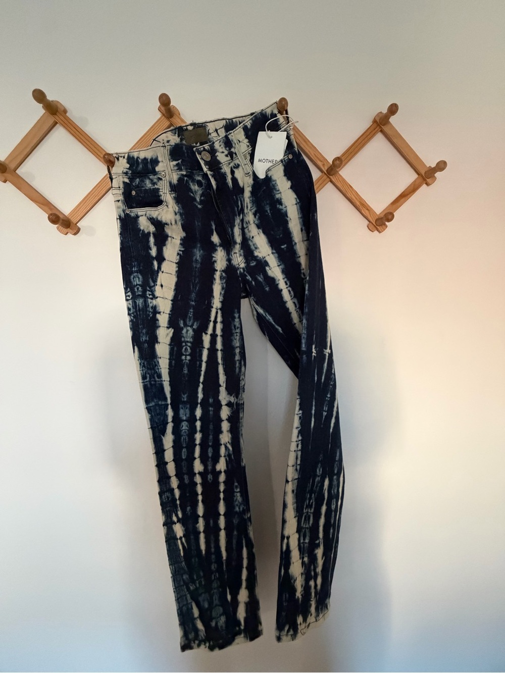 NWT MOTHER Tie-Dye Straight Leg Jeans